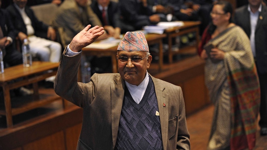 Nepal's prime minister KP Sharma Oli