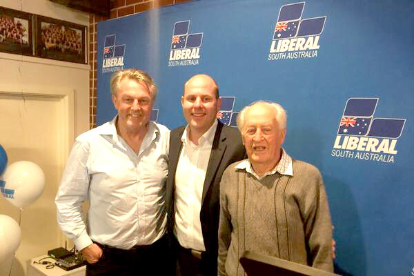 Sam Duluk with Iain and Stan Evans