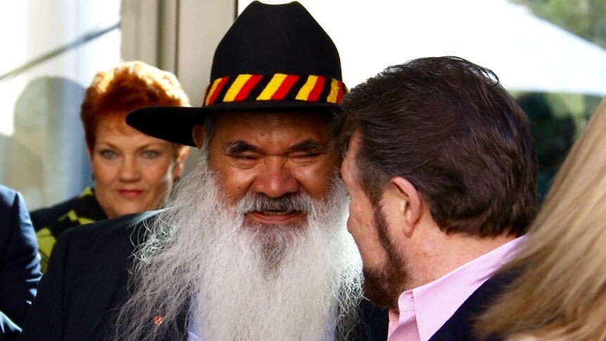 Pat Dodson and Derryn Hinch talking