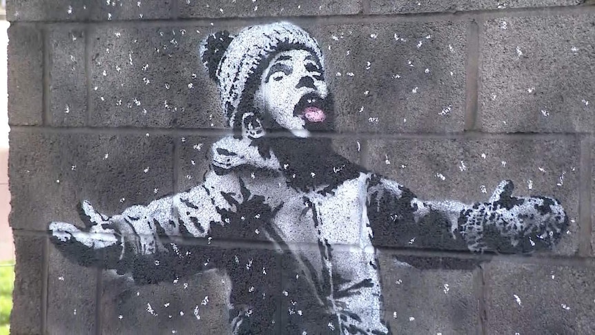Banksy mural in Wales