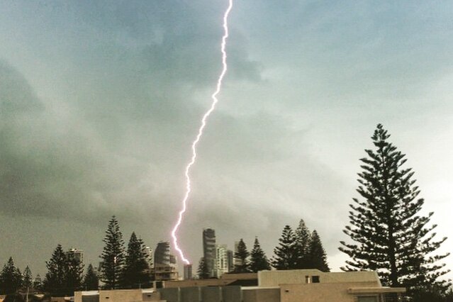 Lightning strike on Gold Coast