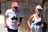 Alan Murray and Janette Murray-Wakelin on their final leg of their marathon year.