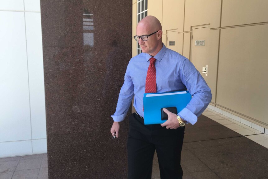 Former Don Dale Youth Detention Centre deputy superintendent James Sizeland leaves the Supreme Court.