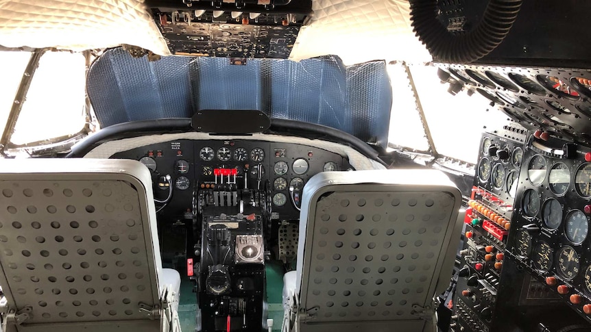 Volunteers spent more than 945 hours completing the restoration of the cockpit.