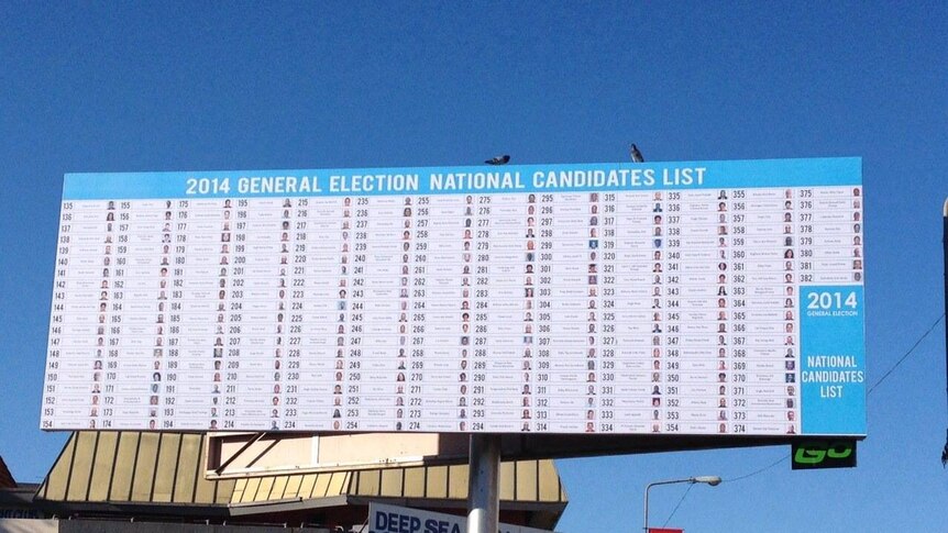 Fiji candidates billboard