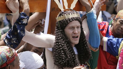John Safran took part in a crucifixion ritual in the Philippines for an earlier series of Race Relations