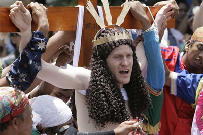 John Safran took part in a crucifixion ritual in the Philippines for an earlier series of Race Relations