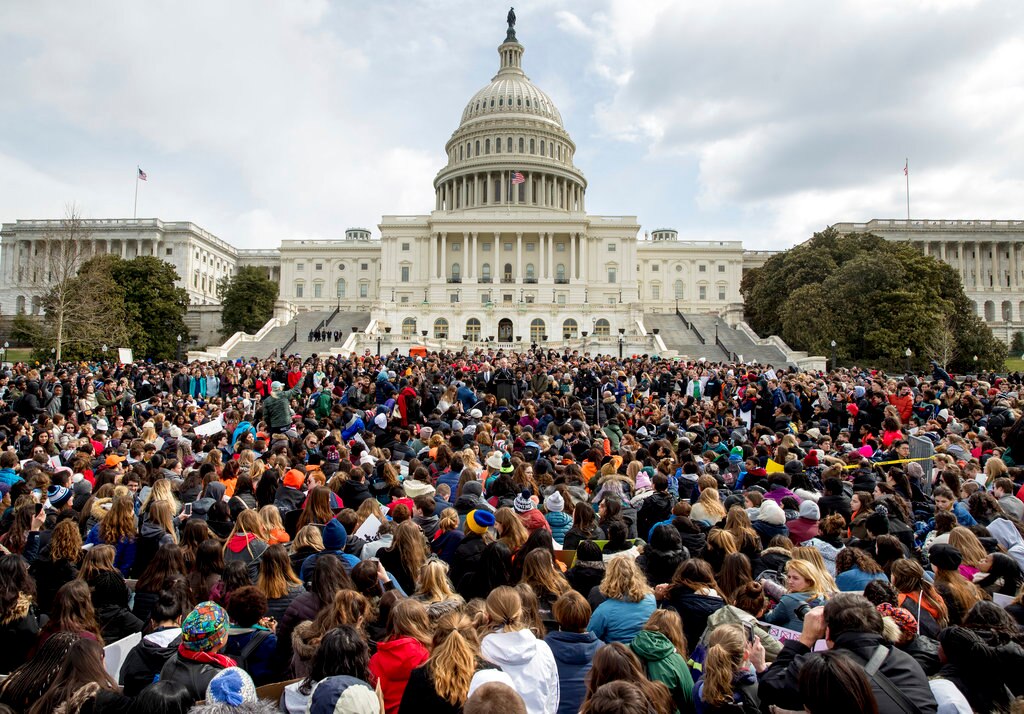 In pictures US students stage national walkout demanding change ABC News