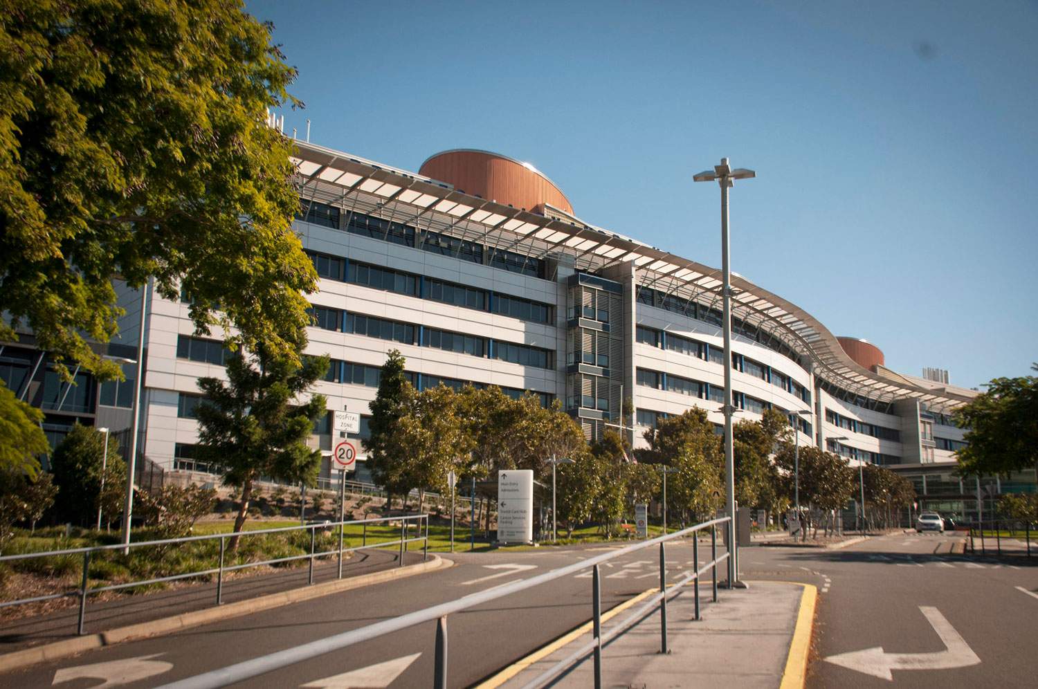 An exterior view of the Princess Alexandra Hospital in Brisbane on July 1, 2017.