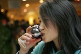 woman drinking red wine alcohol wine bar generic thumbnail