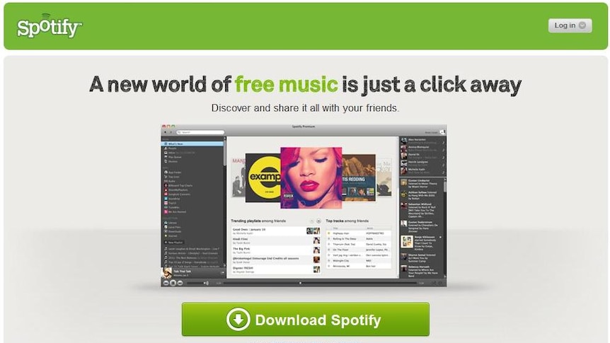 Spotify music streaming service