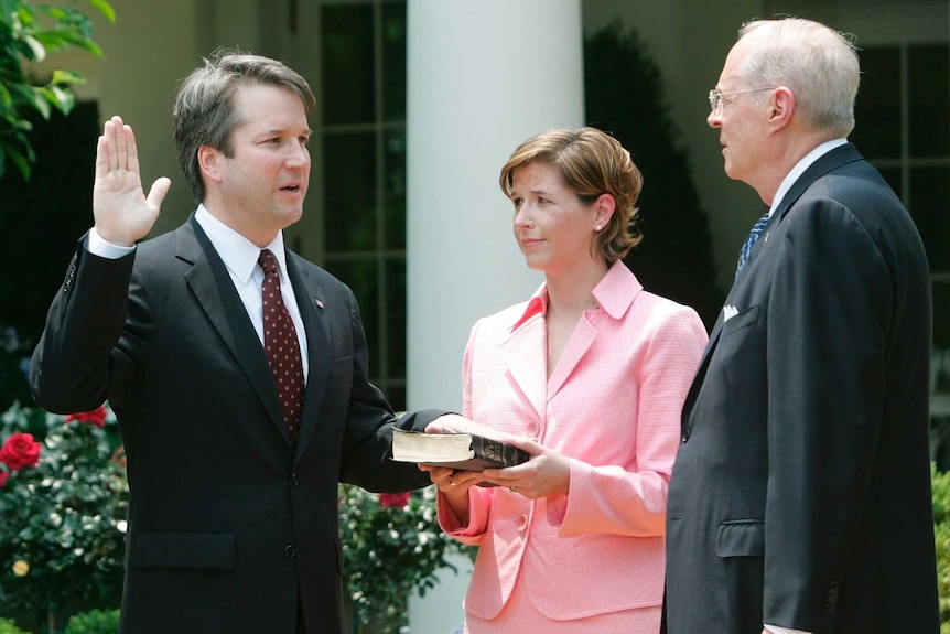 Brett Kavanaugh is signed in as a judge for the US Court of Appeals