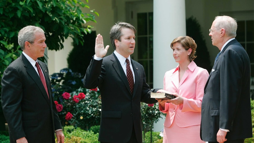 Brett Kavanaugh is signed in as a judge for the US Court of Appeals