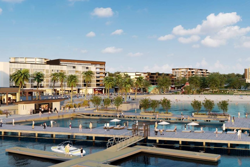 An artists impression of what the marina would look like when open.