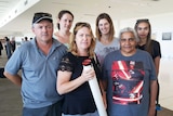 Peter Woolford, Toni Scott and Regina MacKenzie depart Adelaide Airport.