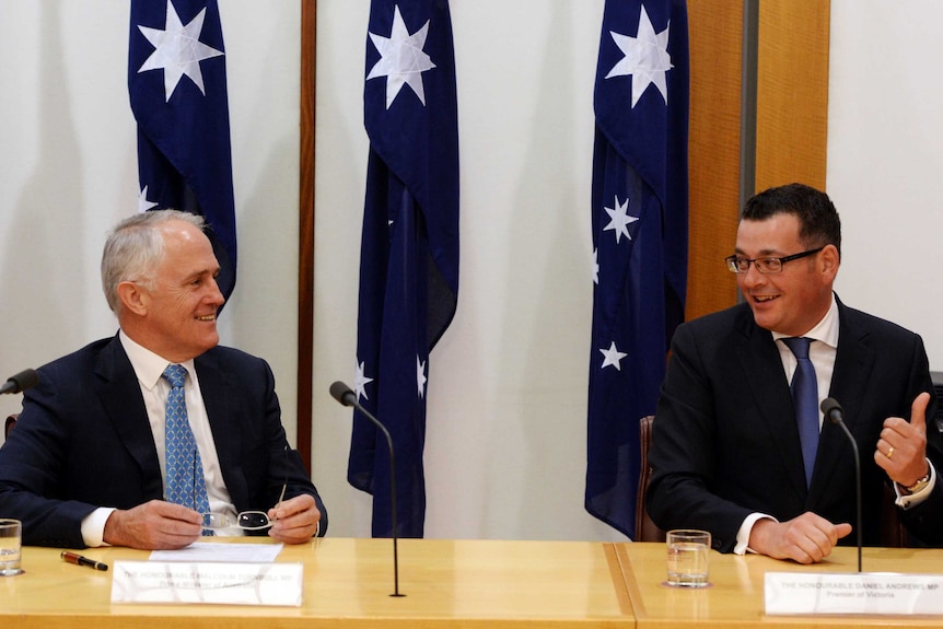 Prime Minister Malcolm Turnbull and Victorian Premier Daniel Andrews.