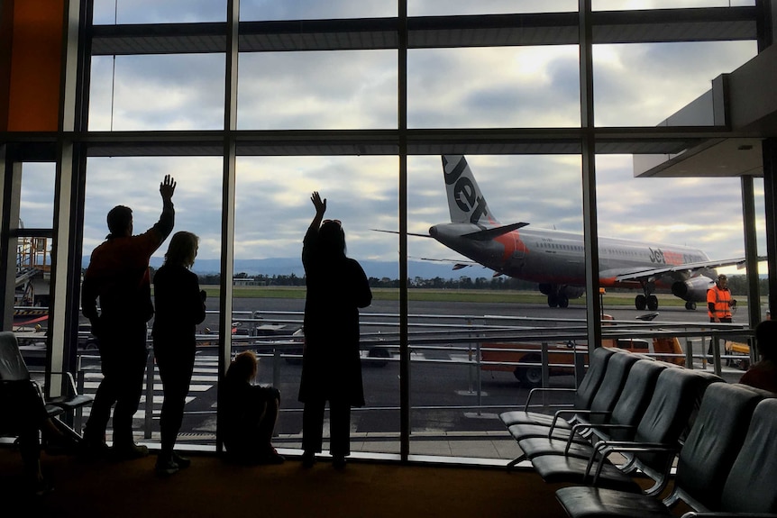 Send off at Hobart Airport