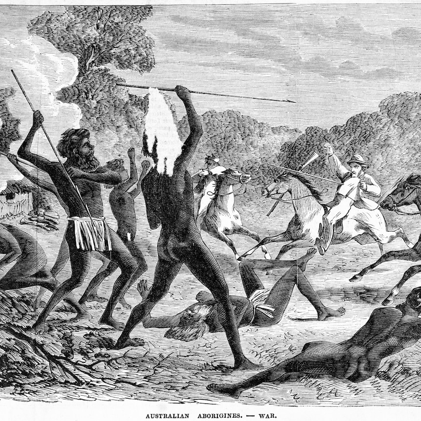 Illustration of fight during frontier wars