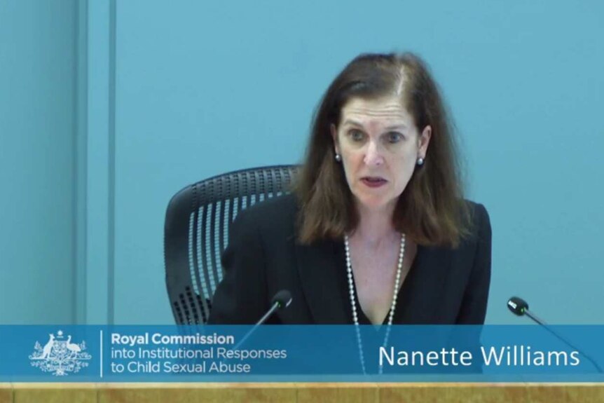 Crown prosecutor Nanette Williams at a hearing of the Royal Commission into Institutional Responses to Child Sexual Abuse.
