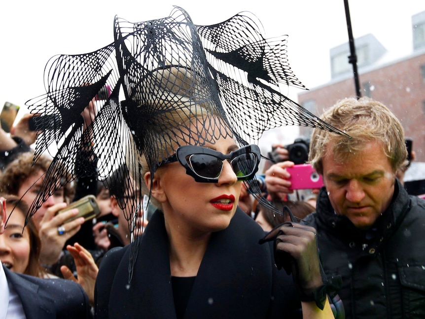 Lady Gaga arrives at Harvard University to launch her Born This Way Foundation.