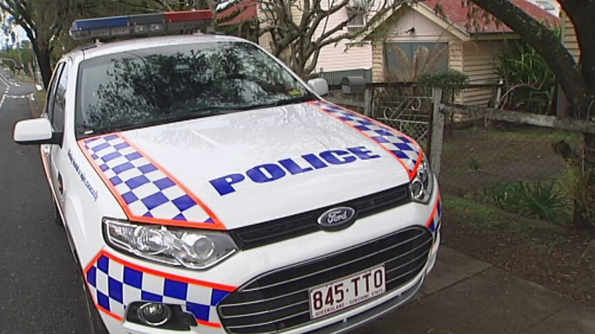 Police on scene of a Brisbane home invasion