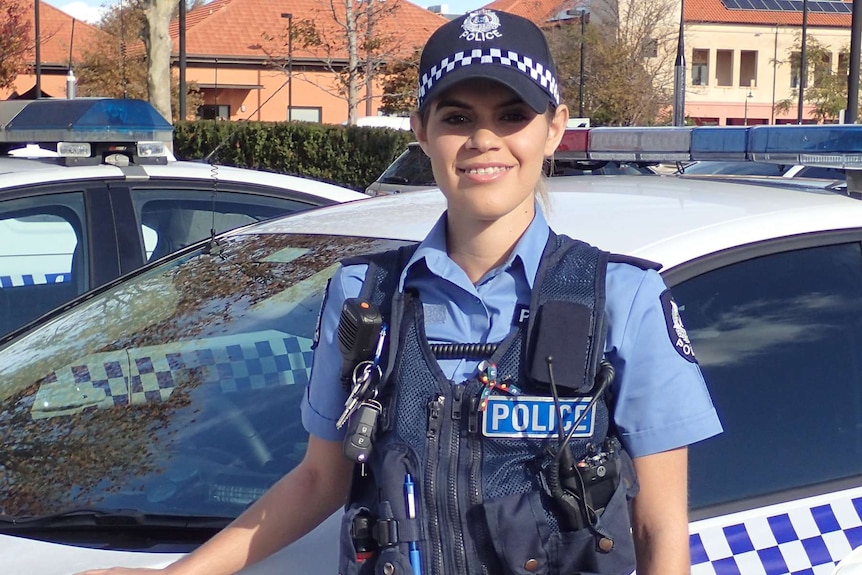 WA Police Constable Tiarna Eades, 21, said her background helps her relate to people on the job