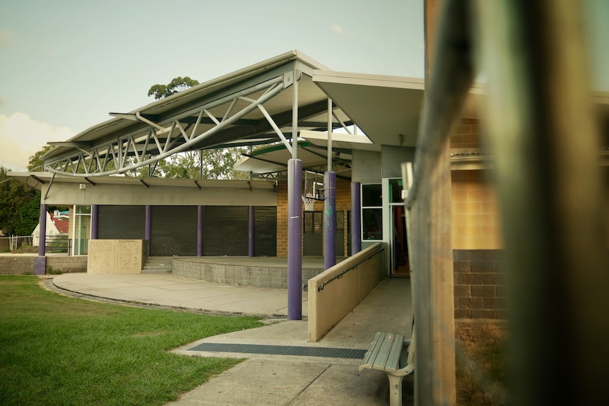 A cement porch at Redcliffe youth centre.