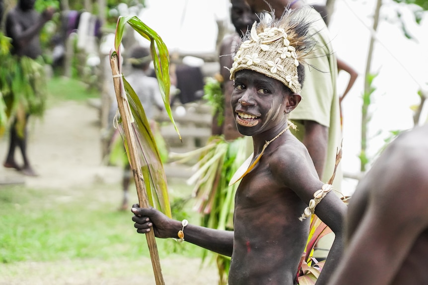 A young boy at the festival.