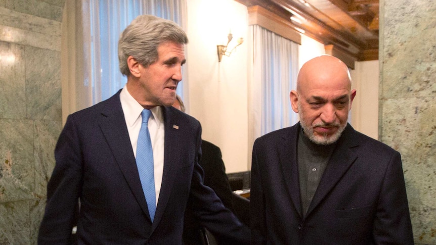 Kerry, Karzai attend meeting in Kabul
