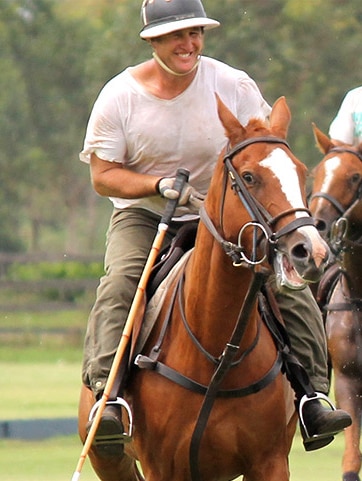 Andrew Williams rides on a horse.