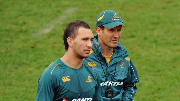 Head's on straight ... Rocky Elsom believes Quade Cooper is focused on the job at hand.