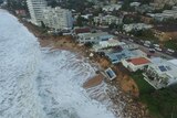 Arial view of the destruction along Collaroy