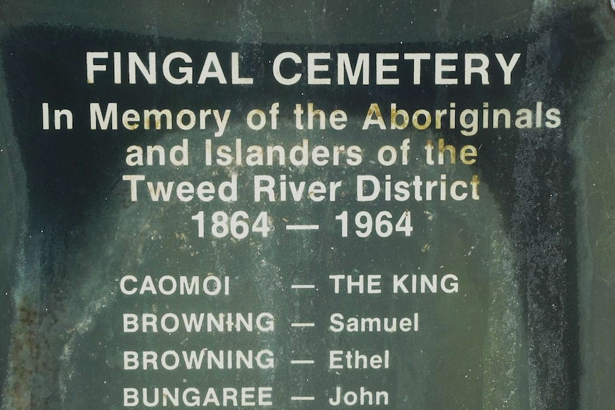 A memorial lists the names Caomoi, Samuel Browning, Ethel Browning and John Bungaree