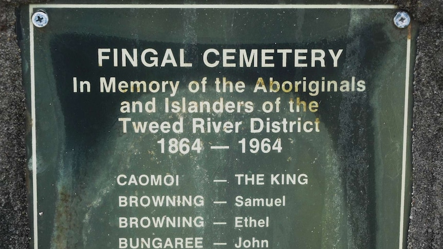 A memorial lists the names Caomoi, Samuel Browning, Ethel Browning and John Bungaree