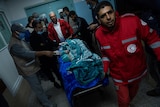 Medics prepare premature babies for transport to Egypt after they were evacuated from hosptal in Gaza City.