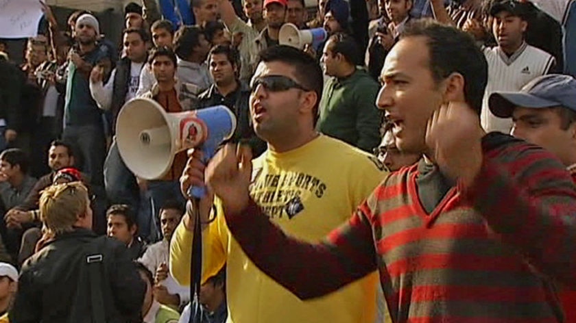 The protest started yesterday when thousands of Indian students held a protest in central Melbourne.