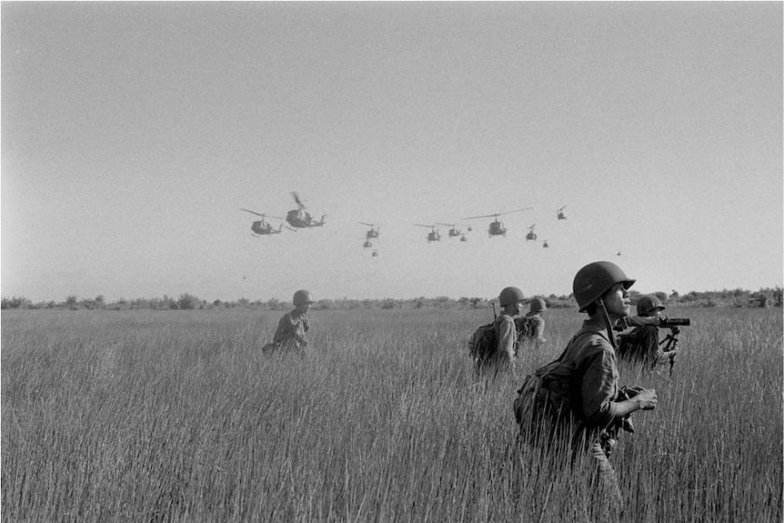 A photo from the exhibition 'Diggers in the Nam', which is currently on display in Townsville