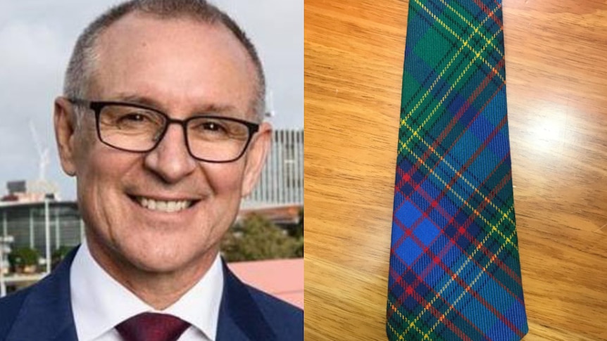 SA Premier Jay Weatherill with the state's official tartan pattern