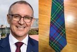 SA Premier Jay Weatherill with the state's official tartan pattern