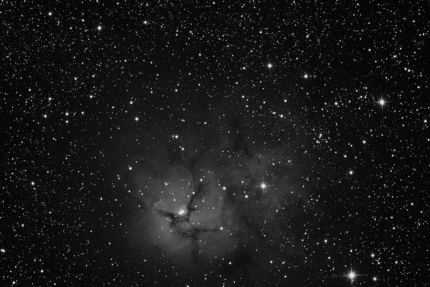 The M20 Trifid Nebula, captured by a robotic telescope at the Dorothy Hill Observatory near Gympie.