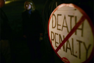 Anti-death penalty protesters in the US