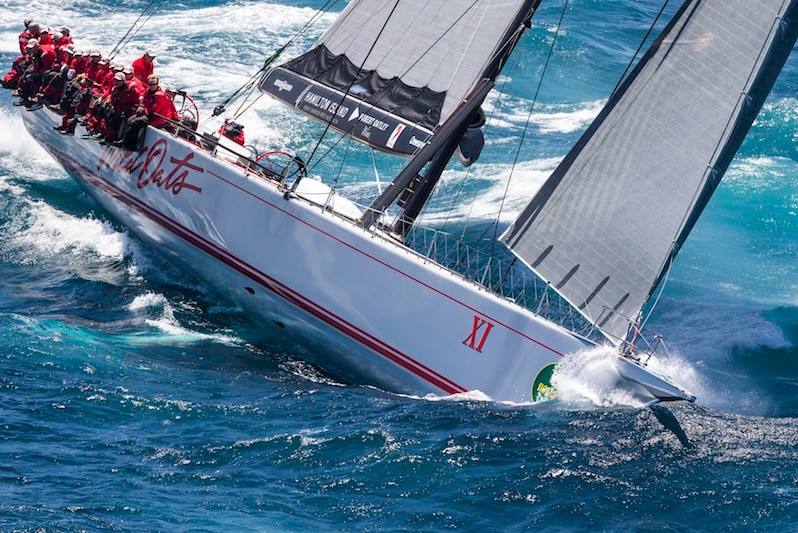 Wild Oats XI crosses Bass Strait