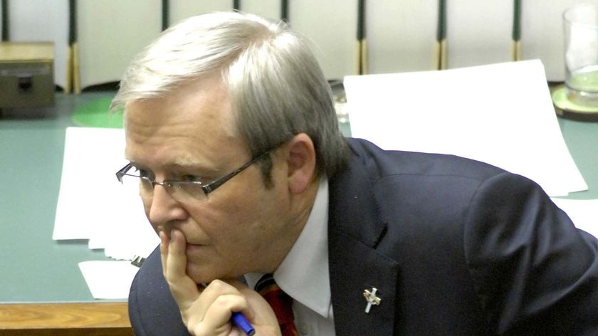 Big Apple strip club visit: Kevin Rudd (File photo)