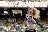 Kelly Clarkson performs on stage