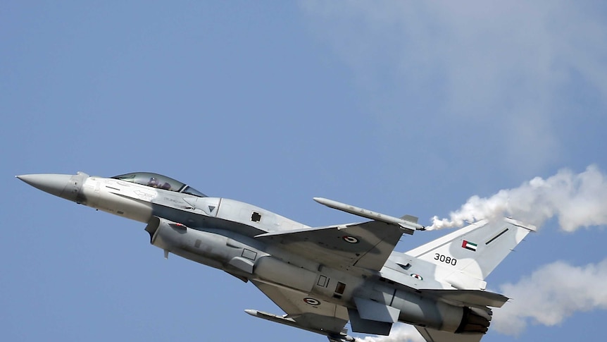 UAE airforce F-16 jet