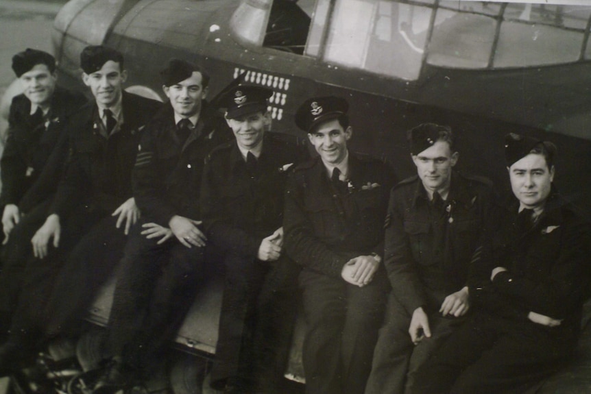 World War II pilots take a break