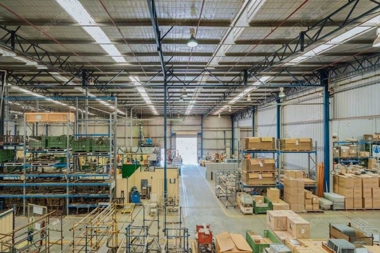 A giant warehouse floor