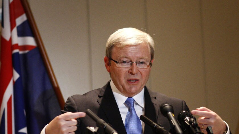 Kevin Rudd addressed news conference in Copenhagen