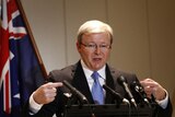 Kevin Rudd addressed news conference in Copenhagen