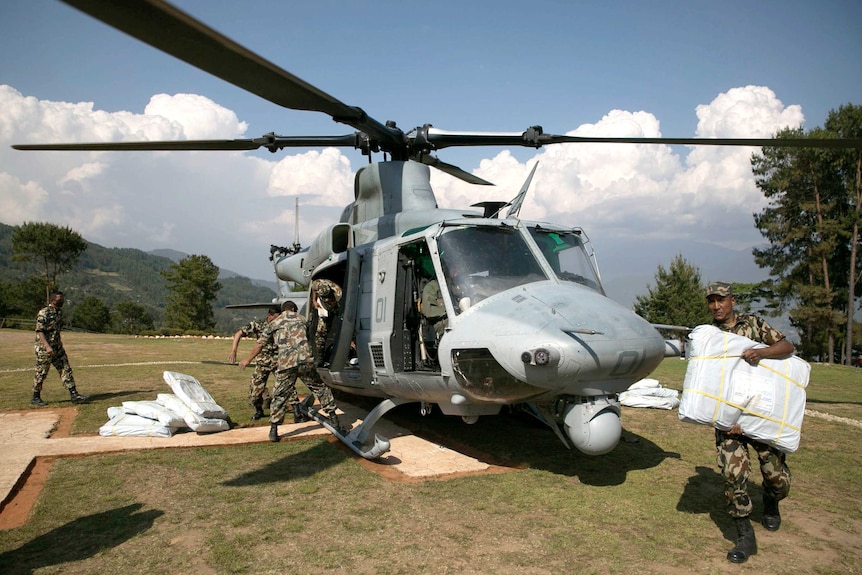 UH-1Y Huey helicopter in Nepal